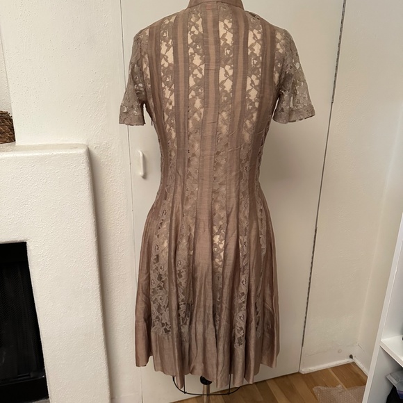Chan Luu Dress Lace Inserts. Silk/Cotton. Tan - Picture 3 of 9